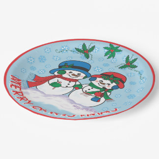 Assiettes En Carton Snowman