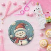 Assiettes En Carton Snowman (Fête)