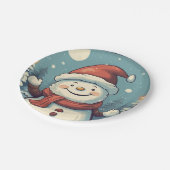 Assiettes En Carton Snowman (Angle)