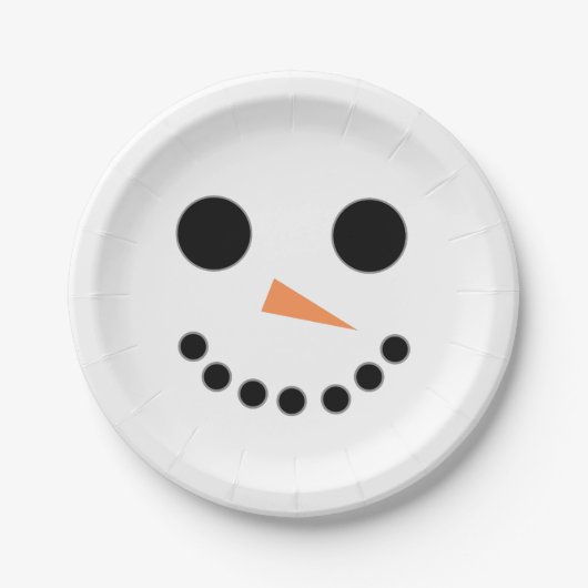Assiettes En Carton Snowman (Devant)