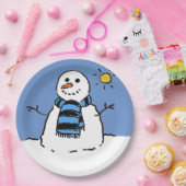 Assiettes En Carton Snowman à Sunshine (Fête)