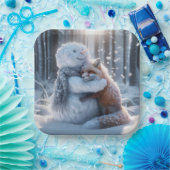 Assiettes En Carton Snowman Accroche Un Renard (Fête)