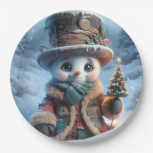 Snowman avec arbre du Nouvel An, Noël, Auteur Nat