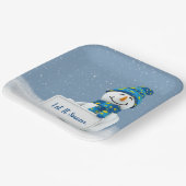 Assiettes En Carton Snowman avec LET IT NEIGE SIGNE (Angulaire)