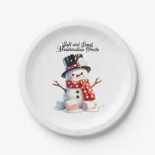 Assiettes En Carton Snowman doux et doux