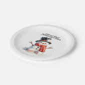 Assiettes En Carton Snowman doux et doux (Angle)