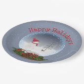 Assiettes En Carton Snowman En Noël Plaque Papier Globe De Neige (Angle)