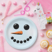 Assiettes En Carton Snowman Face Winter Holiday Snowmen Xmas (Fête)