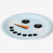 Assiettes En Carton Snowman Face Winter Holiday Snowmen Xmas (Angle)