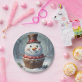 Assiettes En Carton Snowman Muffin (Fête)