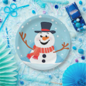 Assiettes En Carton Snowman Noël Fête Plaque papier (Fête)