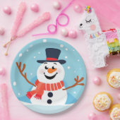 Assiettes En Carton Snowman Noël Fête Plaque papier (Fête)