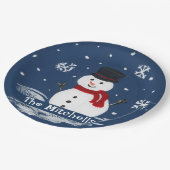 Assiettes En Carton Snowman peint à la main PERSONNALISER (Angle)