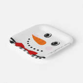 Assiettes En Carton Snowman Visage Rouge Bowtie noir Buffalo plaqué (Angulaire)