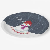 Assiettes En Carton Snowman Winter Wonderland (Angle)