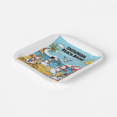 Assiettes En Carton Snowmen Beach Bash (Angulaire)