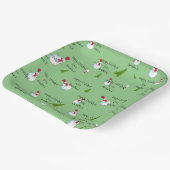 Assiettes En Carton Snowmen de Noël personnalisé (Angulaire)