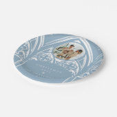 Assiettes En Carton Snowy Gothique Hiver Fairytale Noël Bleu Photo (Angle)