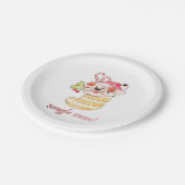 Assiettes En Carton Snuggle Season Puppy in Stocking (Angle)