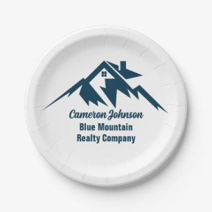 Assiettes En Carton Société immobilière Mountain Marketing personnalis