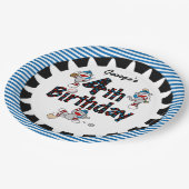 Assiettes En Carton Sock Monkey Baseball 4e Anniversaire Plaques de pa (Angle)