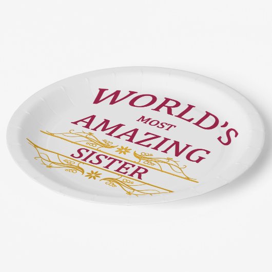 Assiettes En Carton Soeur extraordinaire (Angle)