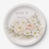 Assiettes En Carton Soft Editorial Botanical Wedding (Devant)