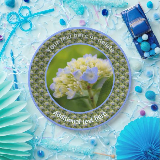 Assiettes En Carton Soft Hydrangea Flower Personnalisé Party (Fête)