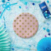 Assiettes En Carton Soft Rose Pink Gold Parties scintillant Glam Parti (Fête)