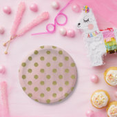 Assiettes En Carton Soft Rose Pink Gold Parties scintillant Glam Parti (Fête)