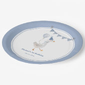 Assiettes En Carton Soie Goose Blue Boy fête d'anniversaire (Angle)
