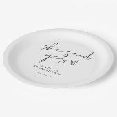 Assiettes En Carton Soignée rétro noir & blanc (Angle)