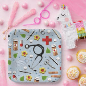 Assiettes En Carton Soins infirmiers (Fête)