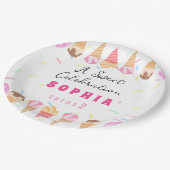 Assiettes En Carton Soirée à la crème glacée (Angle)