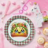 Assiettes En Carton Soirée amoureuse du Taco (Fête)