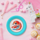 Assiettes En Carton Soirée aux crevettes de plage (Fête)