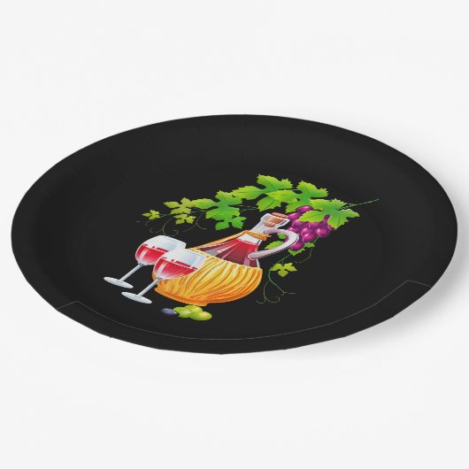 Assiettes En Carton Soirée aux vins fins (Angle)