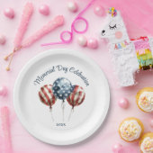 Assiettes En Carton Soirée commémorative élégante (Fête)