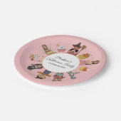 Assiettes En Carton Soirée Costume d'Halloween rose doux et Éffrayant (Angle)