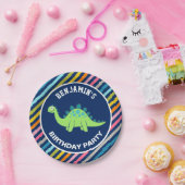 Assiettes En Carton Soirée d'anniversaire de Cute Dinosaur (Fête)