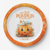 Assiettes En Carton Soirée d'anniversaire de la petite Citrouille (Devant)