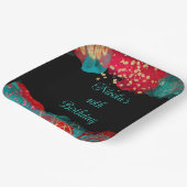 Assiettes En Carton Soirée d'anniversaire de l'alcool rouge (Angulaire)