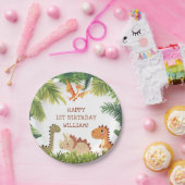 Assiettes En Carton Soirée d'Anniversaire du Cute Dinosaur (Fête)