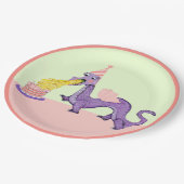 Assiettes En Carton Soirée d'anniversaire du Cute Dragon (Angle)