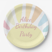 Assiettes En Carton Soirée d'anniversaire du dimanche (Devant)