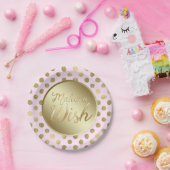 Assiettes En Carton Soirée d'anniversaire en or rose (Fête)