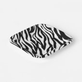 Assiettes En Carton Soirée d'anniversaire en safari imprimé noir blanc (Angulaire)