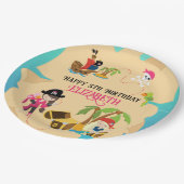 Assiettes En Carton Soirée d'anniversaire personnalisée pour fille ros (Angle)