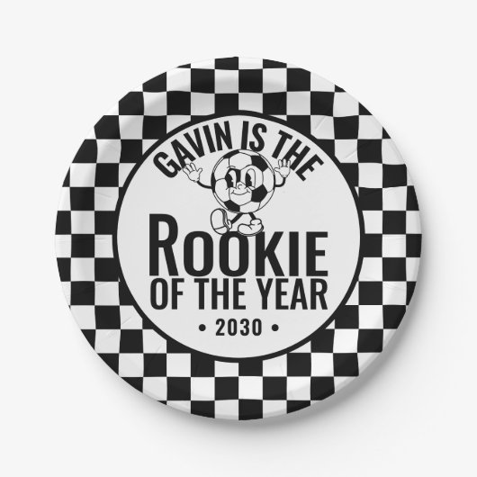 Assiettes En Carton Soirée d'anniversaire Retro Vintage personnalisée (Devant)