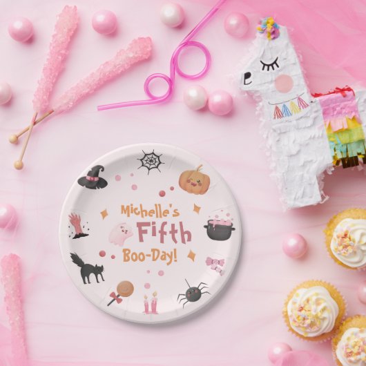 Assiettes En Carton Soirée d'Anniversaire rose (Fête)